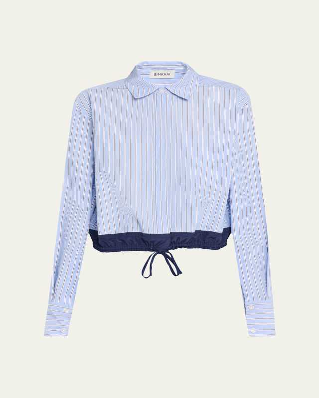 Adryck Long-Sleeve Drawstring Shirt